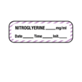 Nevs Label, Nitroglyerine 1/2" x 1-1/2" White w/Violet stripes & Black LANT-2812D
